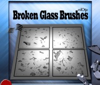 Broken glass brushes