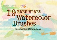 Free Brush Set 12: Watercolor (stamp brushes)