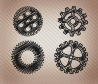 50 Hand Drawn Gear PS Shapes