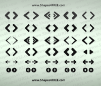 69 + Web Arrows Icons shapes