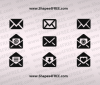 Email (Envelope) Photoshop Custom Shapes (CSH & SVG)