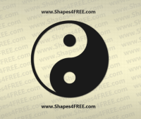 Yin Yang Photoshop & Vector Shape (CSH, SVG)