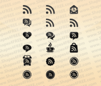 18 RSS Feed Photoshop & Vector Shapes (CSH, SVG)