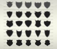 55 Shields Photoshop Custom Shapes