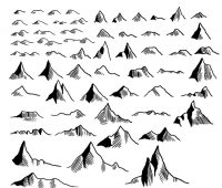 sketches mountain brushes