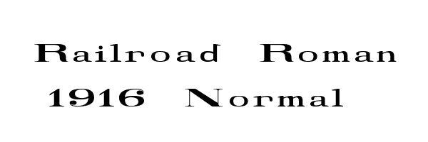 Railroad Roman 1916 Normal