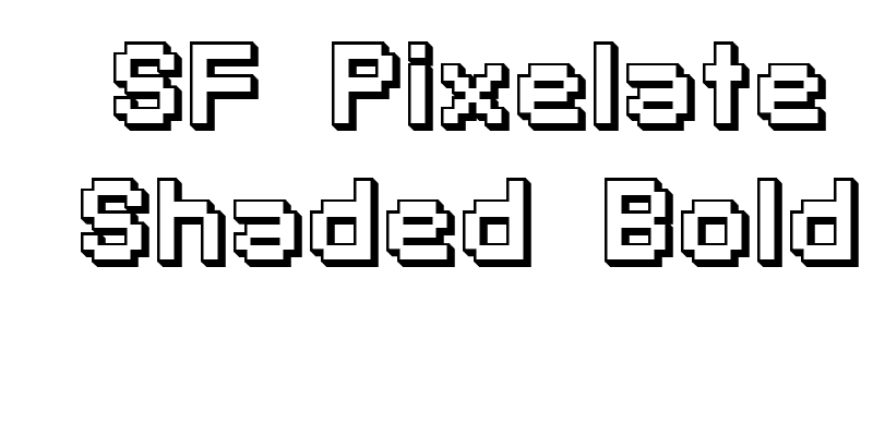 SF Pixelate Shaded Bold