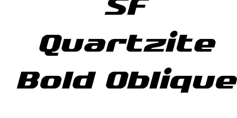 SF Quartzite Bold Oblique