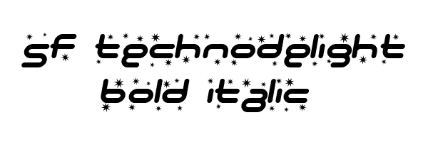 SF Technodelight Bold Italic