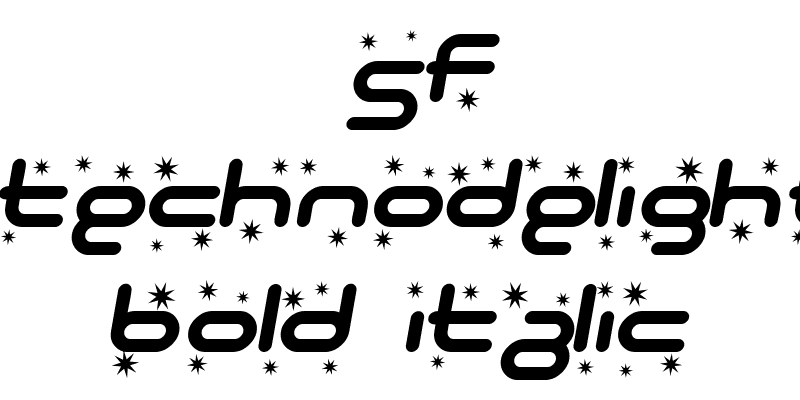 SF Technodelight Bold Italic