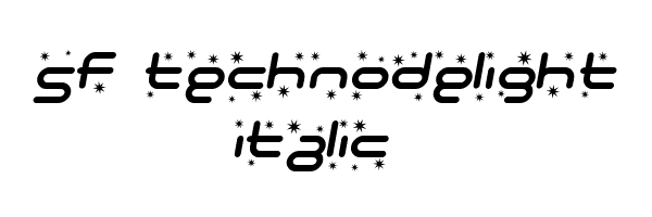 SF Technodelight Italic