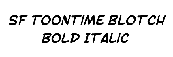 SF Toontime Blotch Bold Italic