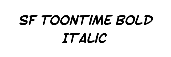 SF Toontime Bold Italic