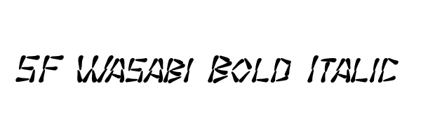 SF Wasabi Bold Italic