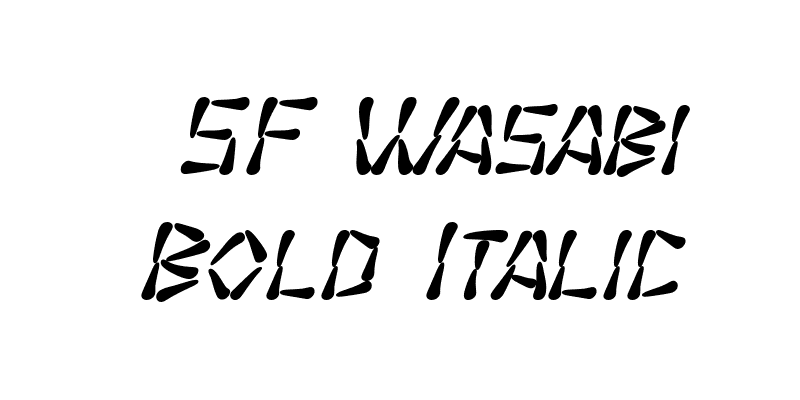 SF Wasabi Bold Italic