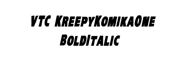 VTC KreepyKomikaOne BoldItalic