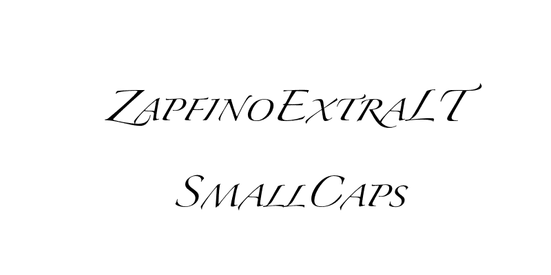 ZapfinoExtraLT SmallCaps