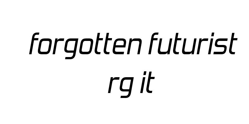 forgotten futurist rg it