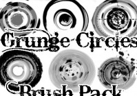 Grunge Circle Photoshop Brush Pack