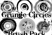 Grunge Circle Photoshop Brush Pack