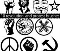 Protest and revolution Photoshop brushes