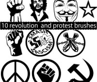 Protest and revolution Photoshop brushes