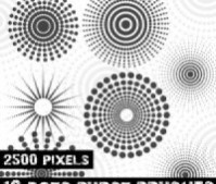 Halftone Dots Burst Photoshop Brushes