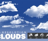 4 Hi-Res Clouds Brushes