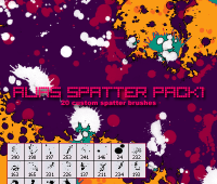 CGFX spatter pack 1 photoshop brushes