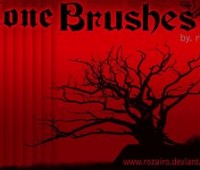 alone brush , tree