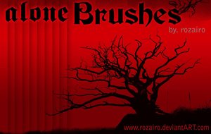 alone brush , tree