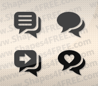 Pretty Chat Photoshop Shapes Free Photoshop Brushes At Brushez