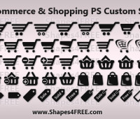60 Shopping/E-Commerce Photoshop & Vector Shapes (CSH, SVG)