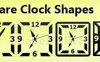 8 Photoshop Square Clock Shapes
