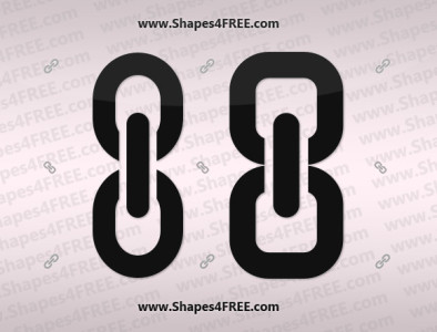 Link (Chain) Photoshop Shapes Icons (CSH & SVG)