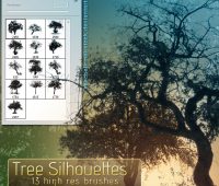 Tree Silhouette Brushes by  kuschelirmel-stock