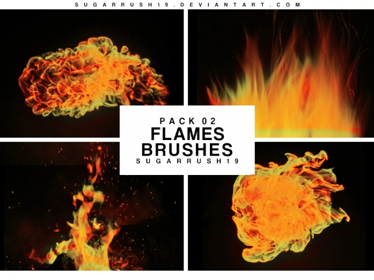 Fire Flames Photoshop Brushes 